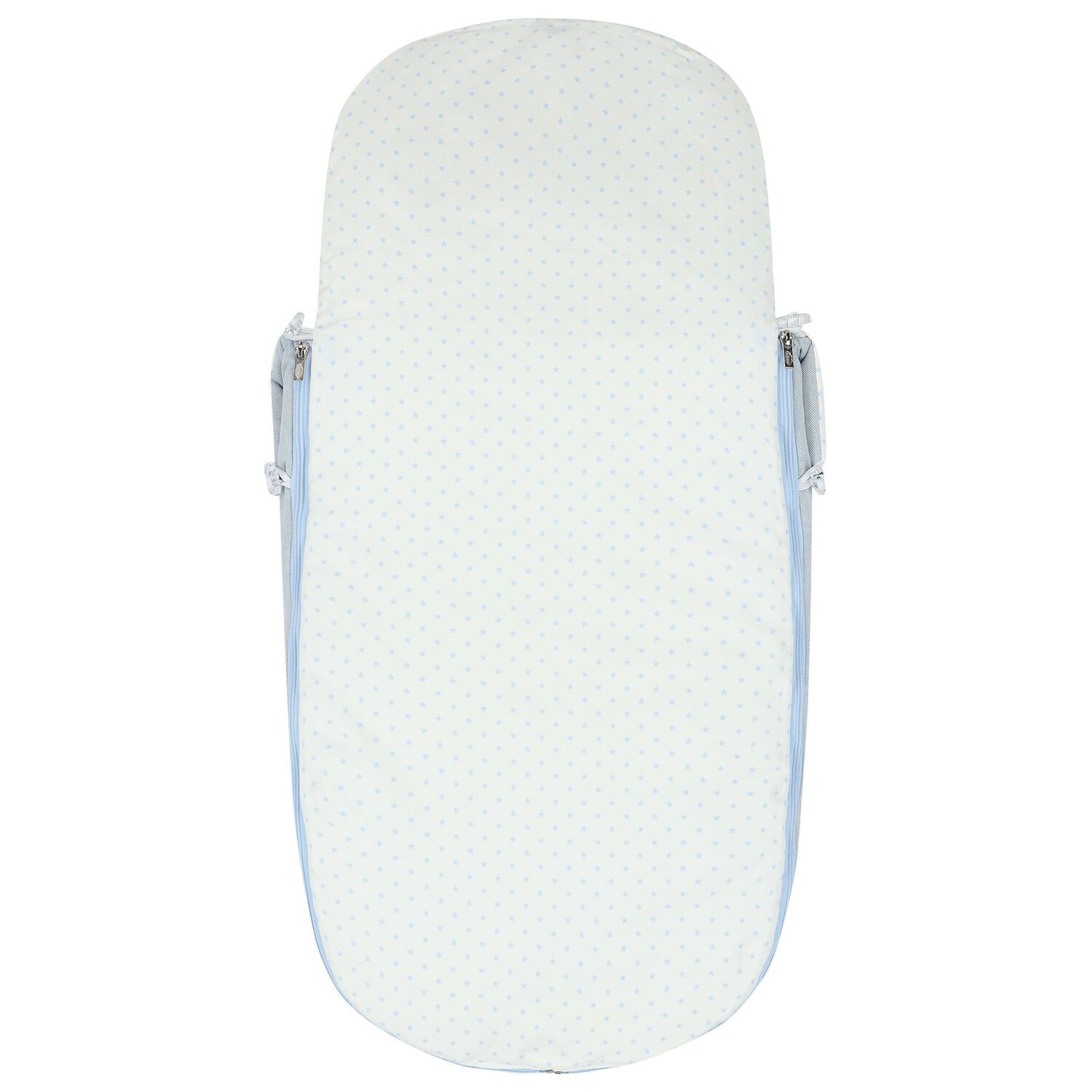 مدس عربة أطفال مزين النجوم باللون الأزرق والأبيض , 2, hi-res image number null