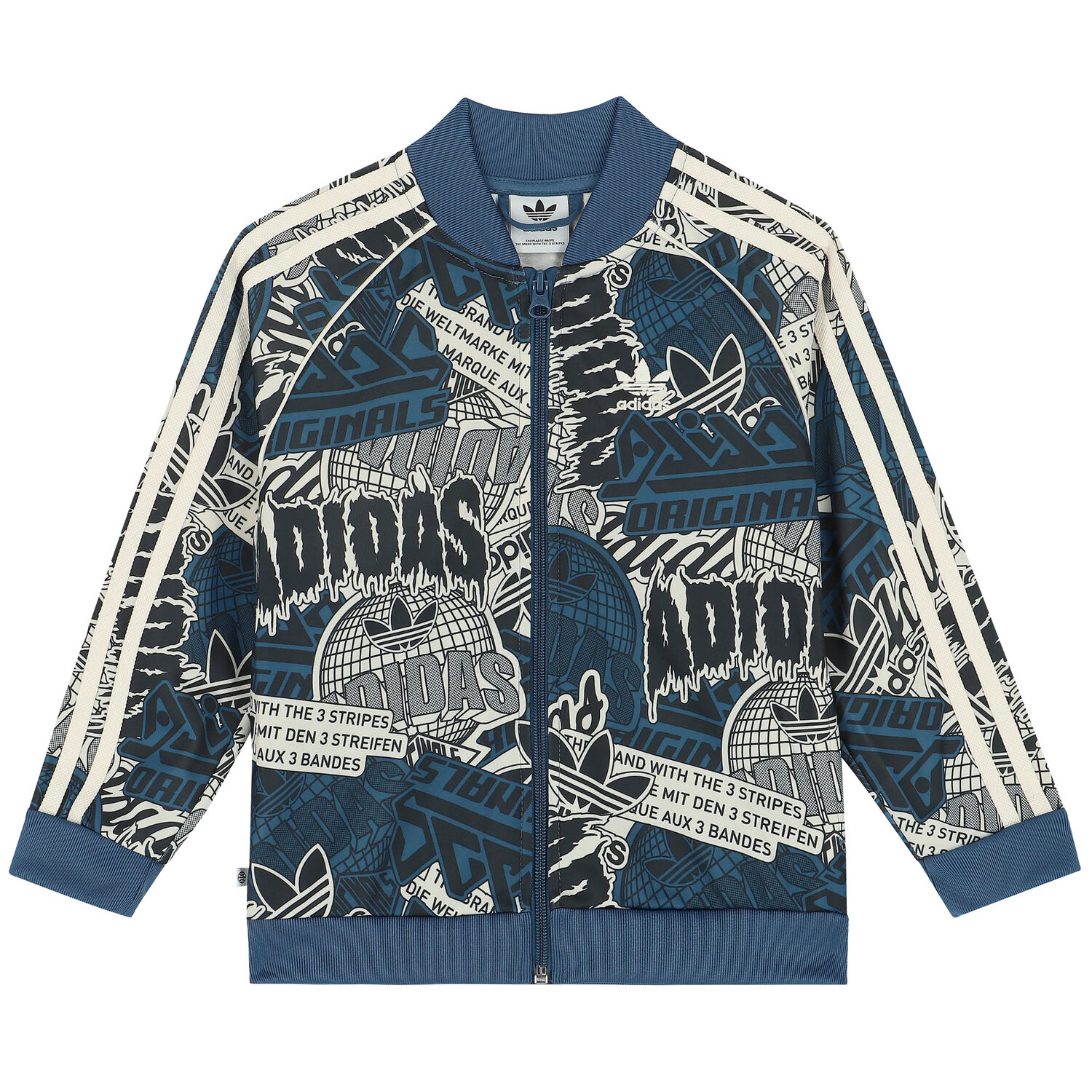 بدلة رياضية بالشعار باللون الأزرق, 1, hi-res