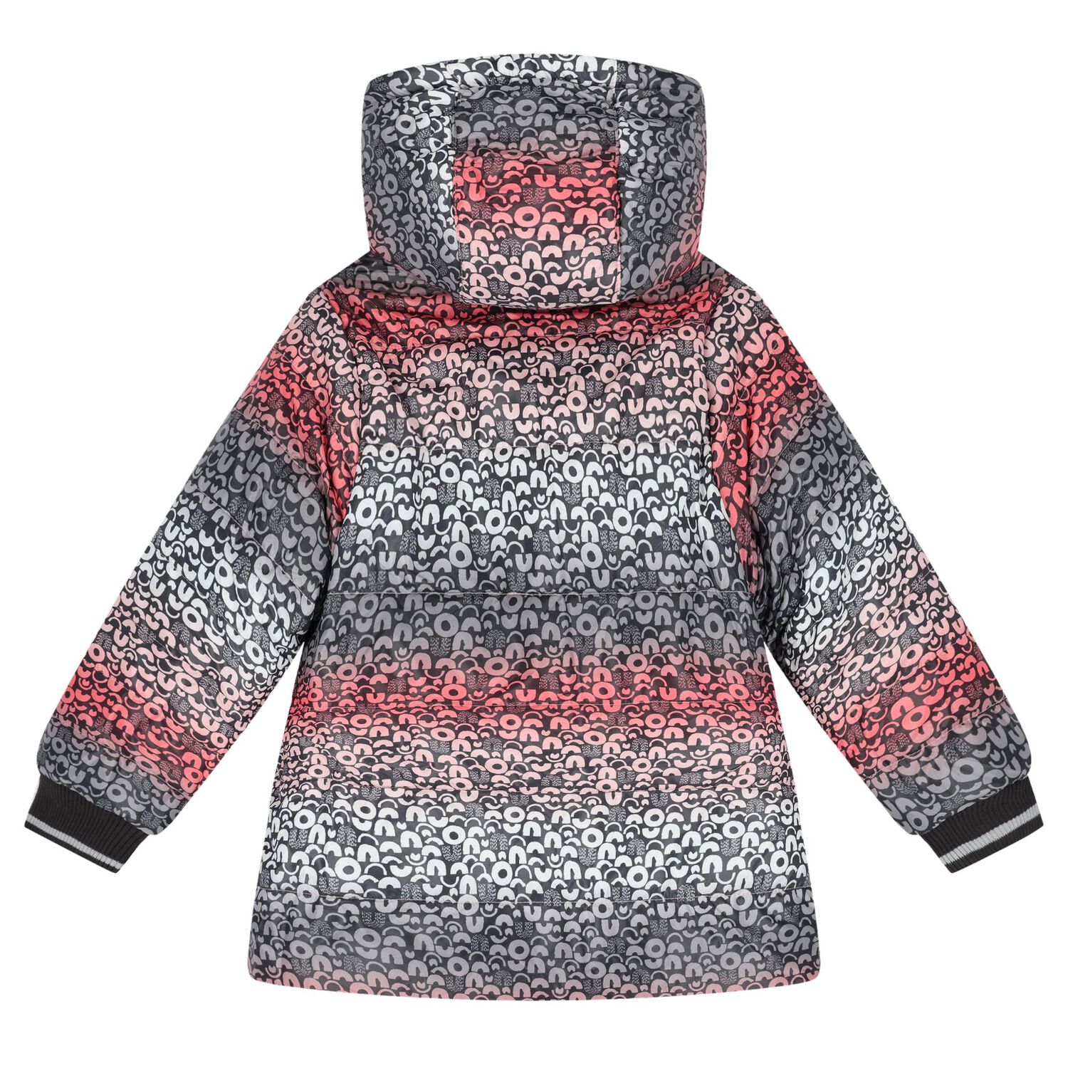 Girls Pink Reversible Hooded Coat, 1, hi-res image number null