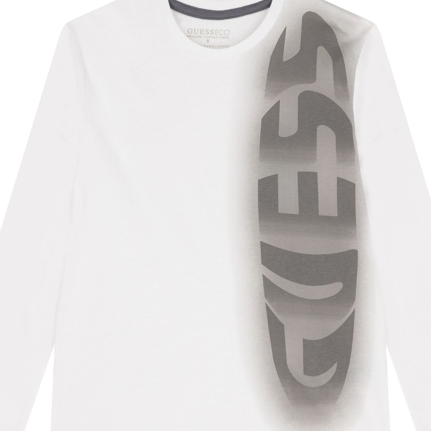 Boys White Logo Long Sleeve Top, 1, hi-res image number null