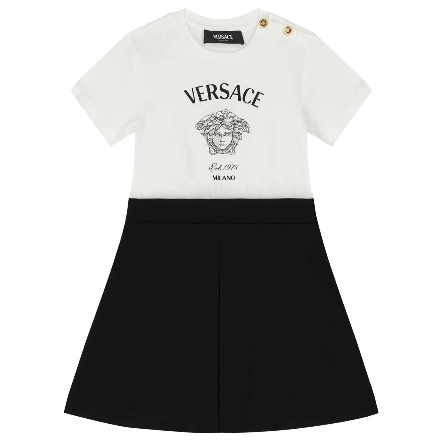 فستان بنات ميدوسا باللون الأبيض والأسود, 1, hi-res