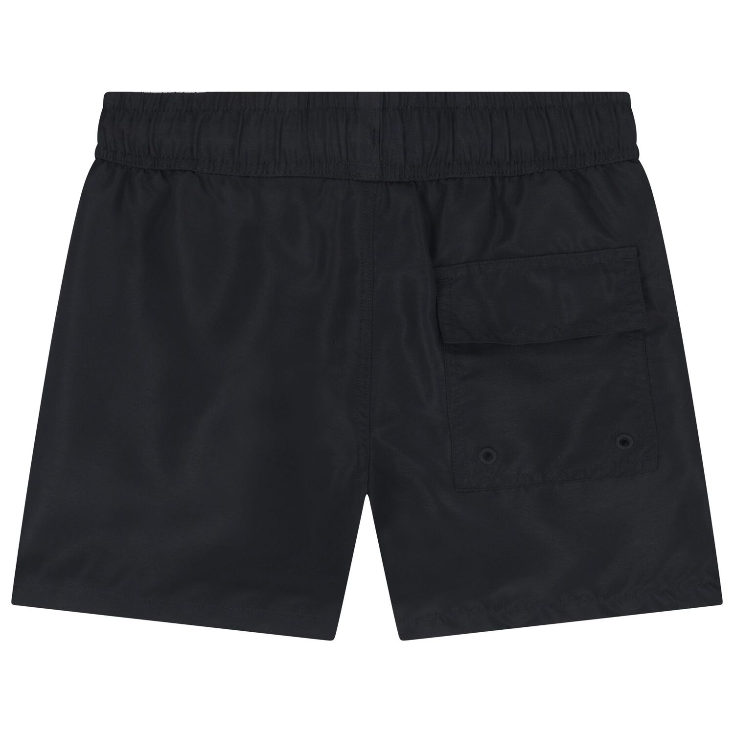 Boys Black Logo Swim Shorts, 1, hi-res