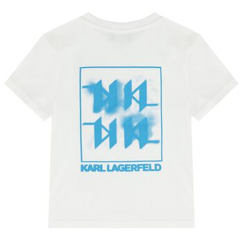 تشيرت بالشعار باللون الابيض للاولاد