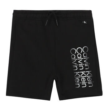 Boys Black Logo Shorts