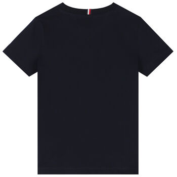Boys Navy Blue Logo T-Shirt