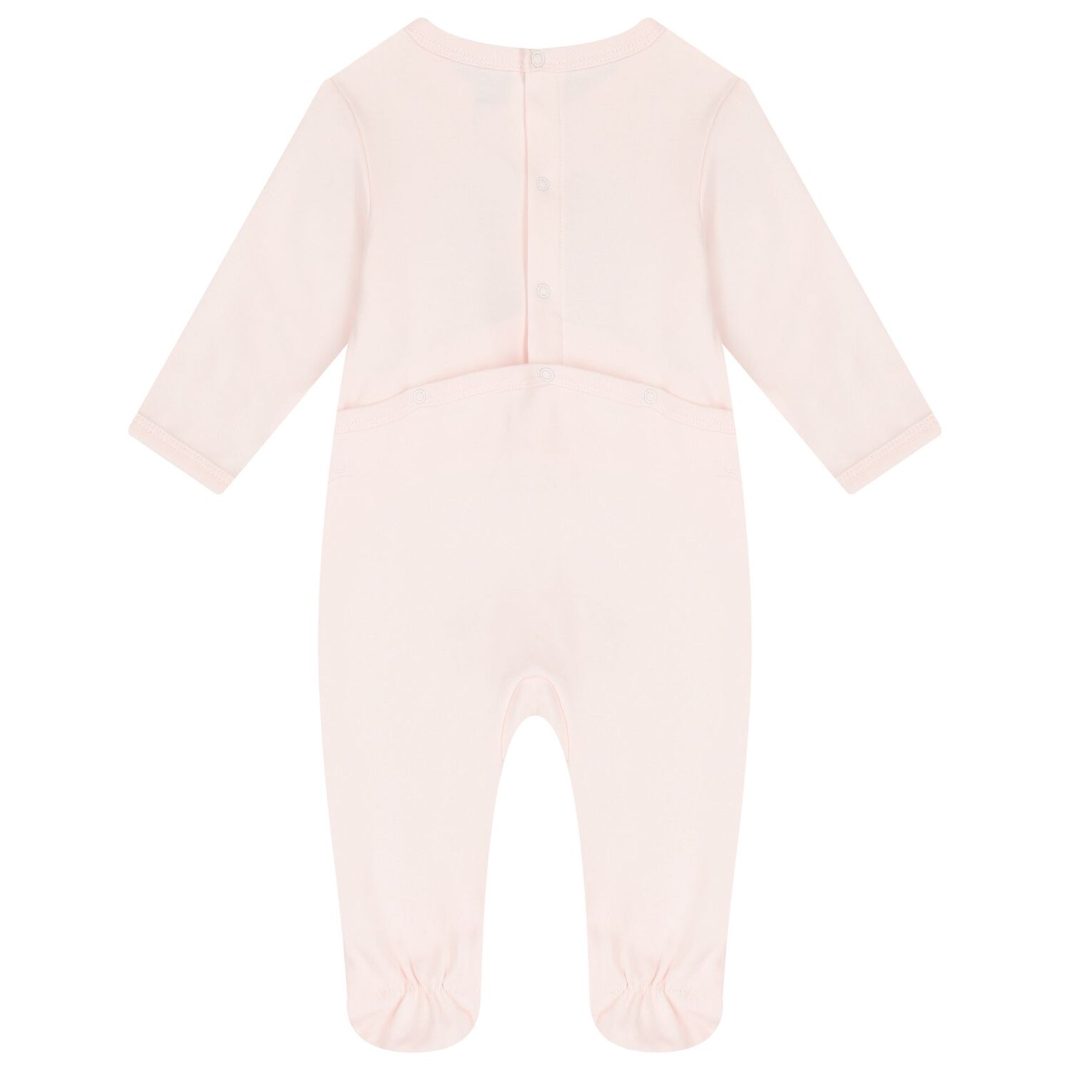 Baby Girls White & Pink Boke Flower Babygrows ( 2 Pack ), 2, hi-res
