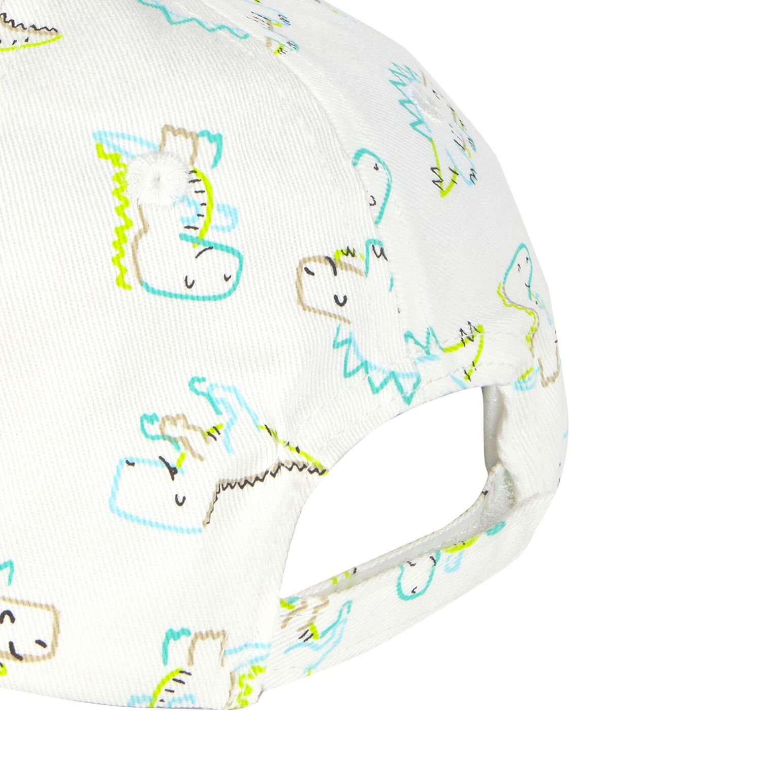 Younger Boys White Dinosaur Cap, 1, hi-res image number null