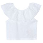 Girls White Lace Top, 2, hi-res