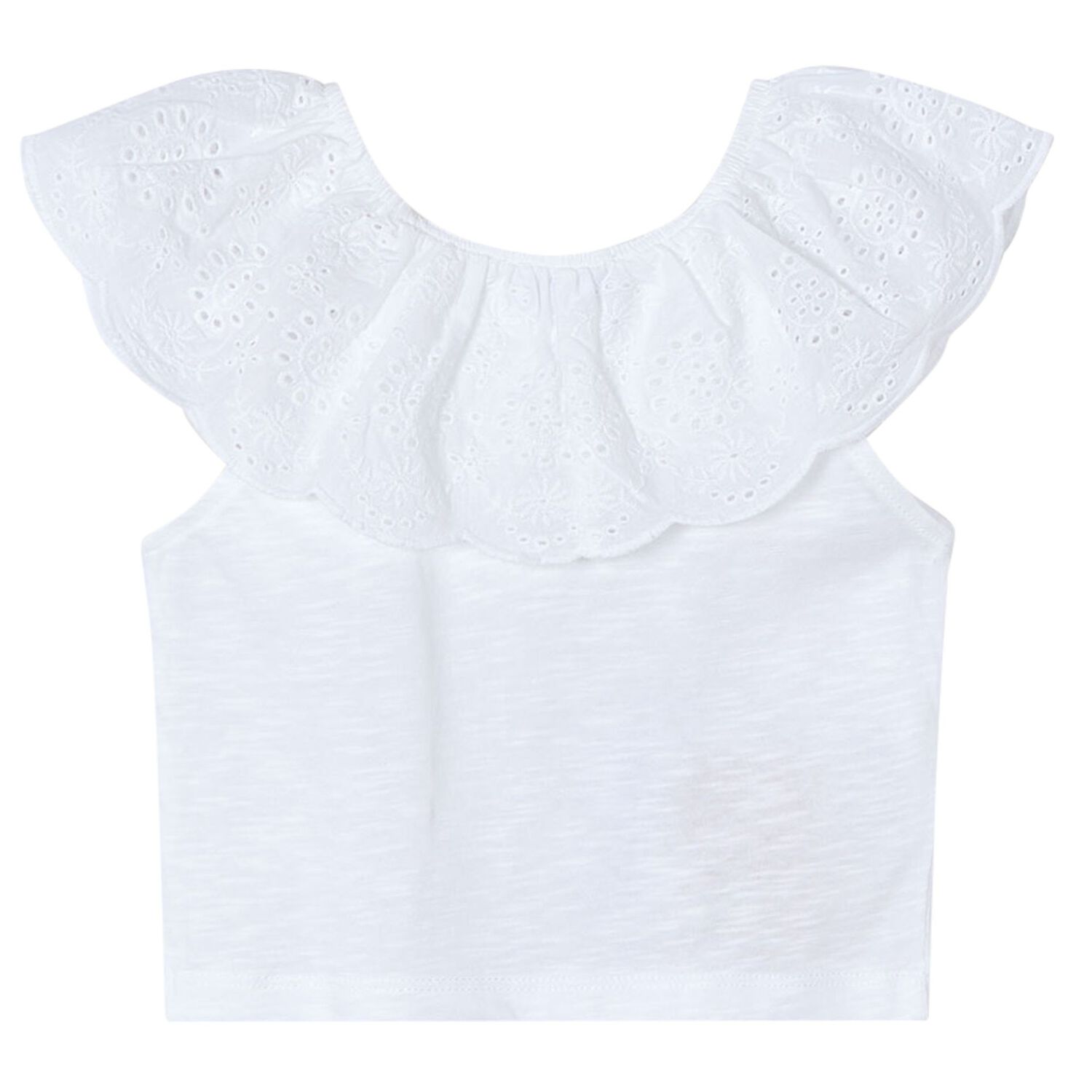 Girls White Lace Top, 2, hi-res image number null