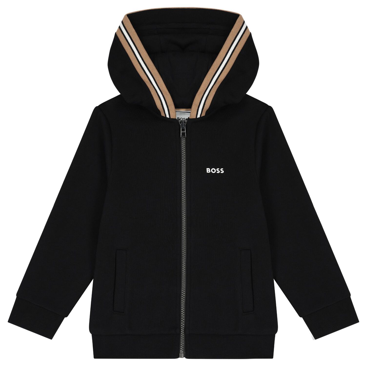 Boys Black Logo Tracksuit, 1, hi-res image number null