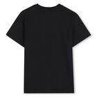 Boys Black Logo T-Shirt, 4, hi-res