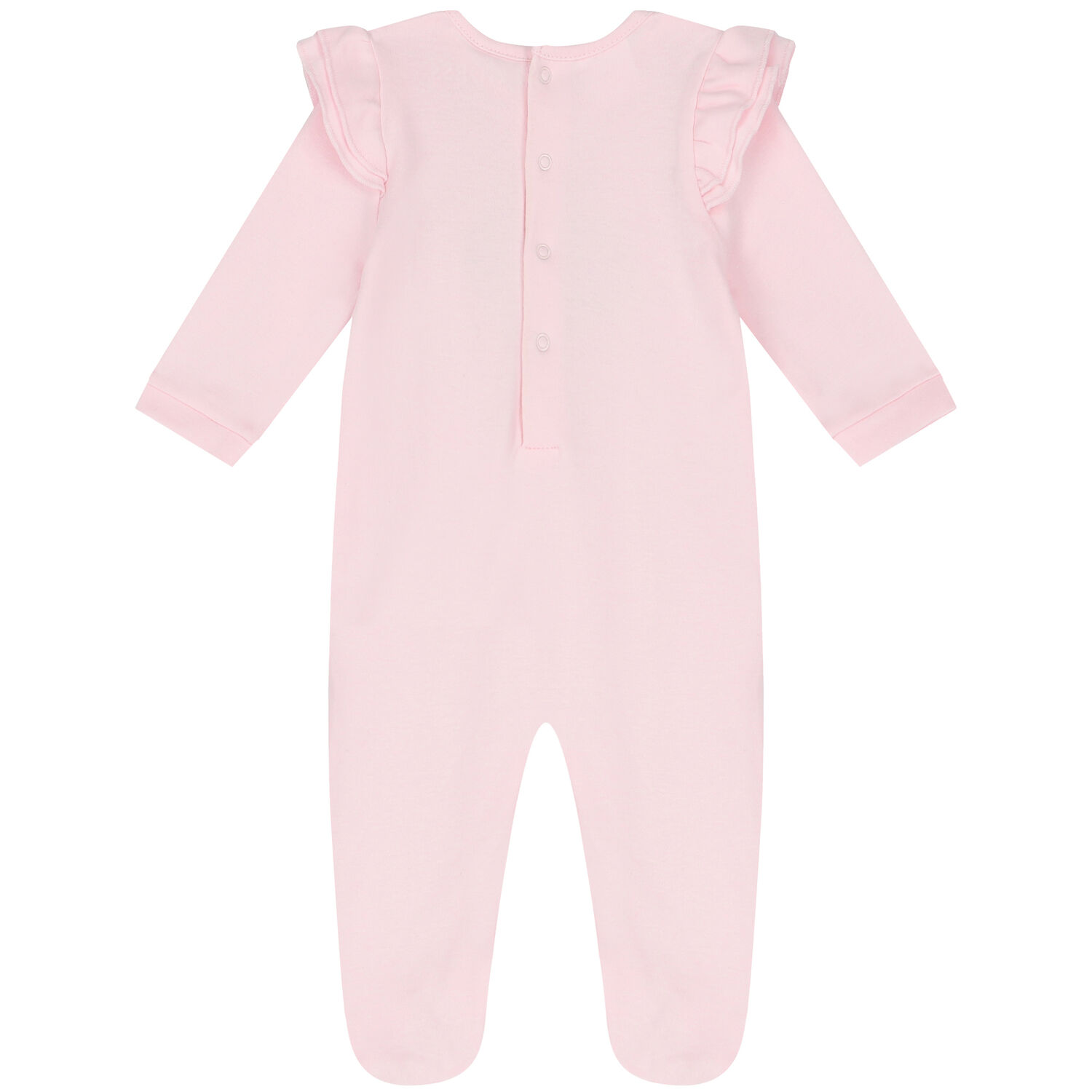 Baby Girls Pink Heart Babygrow, 1, hi-res