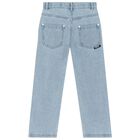 بنطلون بنات مزخرف باللون الأزرق, 1, hi-res