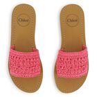 Girls Mini Me Pink & Beige Logo Sliders, 1, hi-res