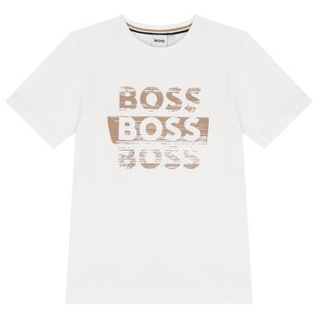 Boys White Logo T-Shirt