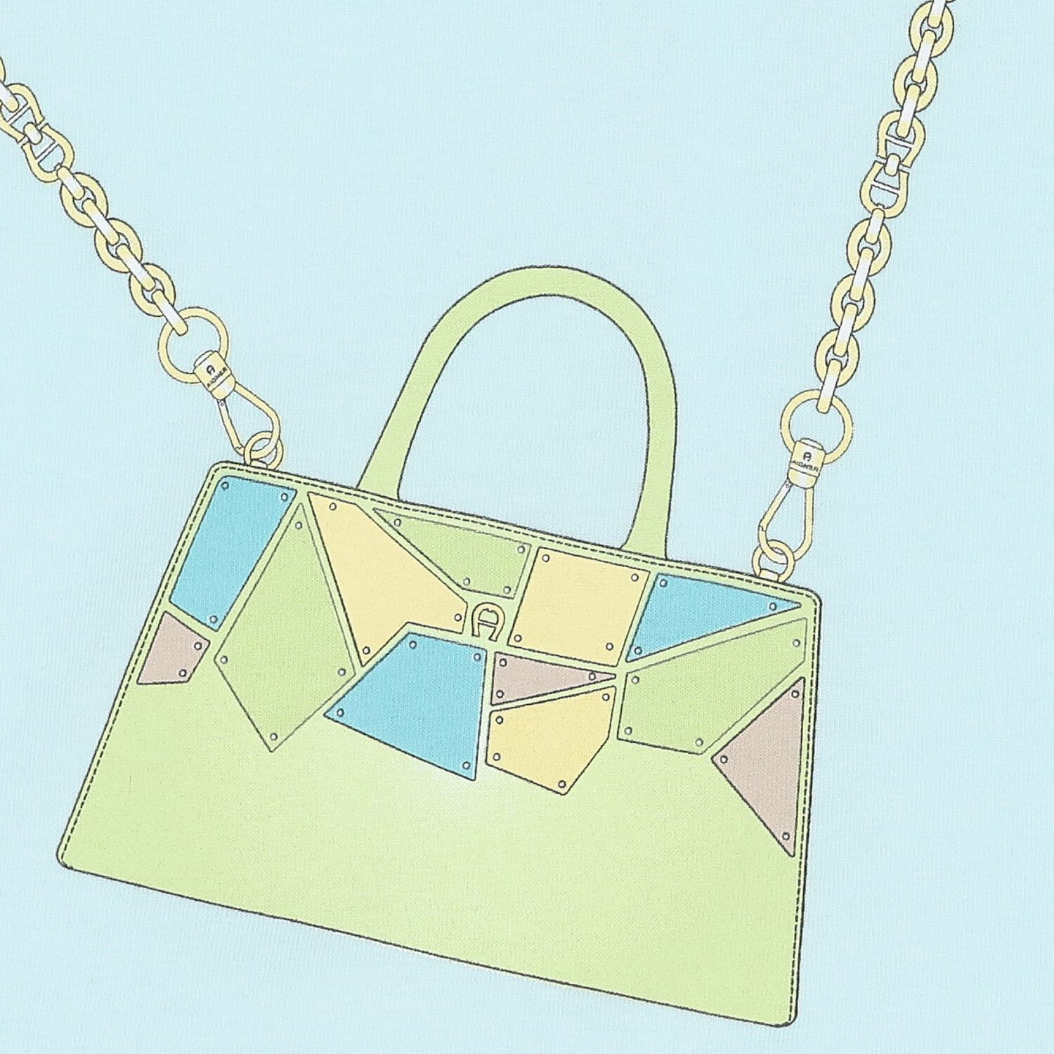 Younger Girls Aqua Bag Dress, 1, hi-res