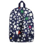 Navy Blue & White Star Backpack, 1, hi-res