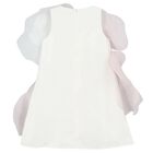 Girls White & Pink Logo Flower Dress, 1, hi-res