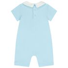 Blue Teddy Bear Logo Baby Romper, 3, hi-res