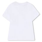 Younger Boys White Logo T-Shirt, 1, hi-res