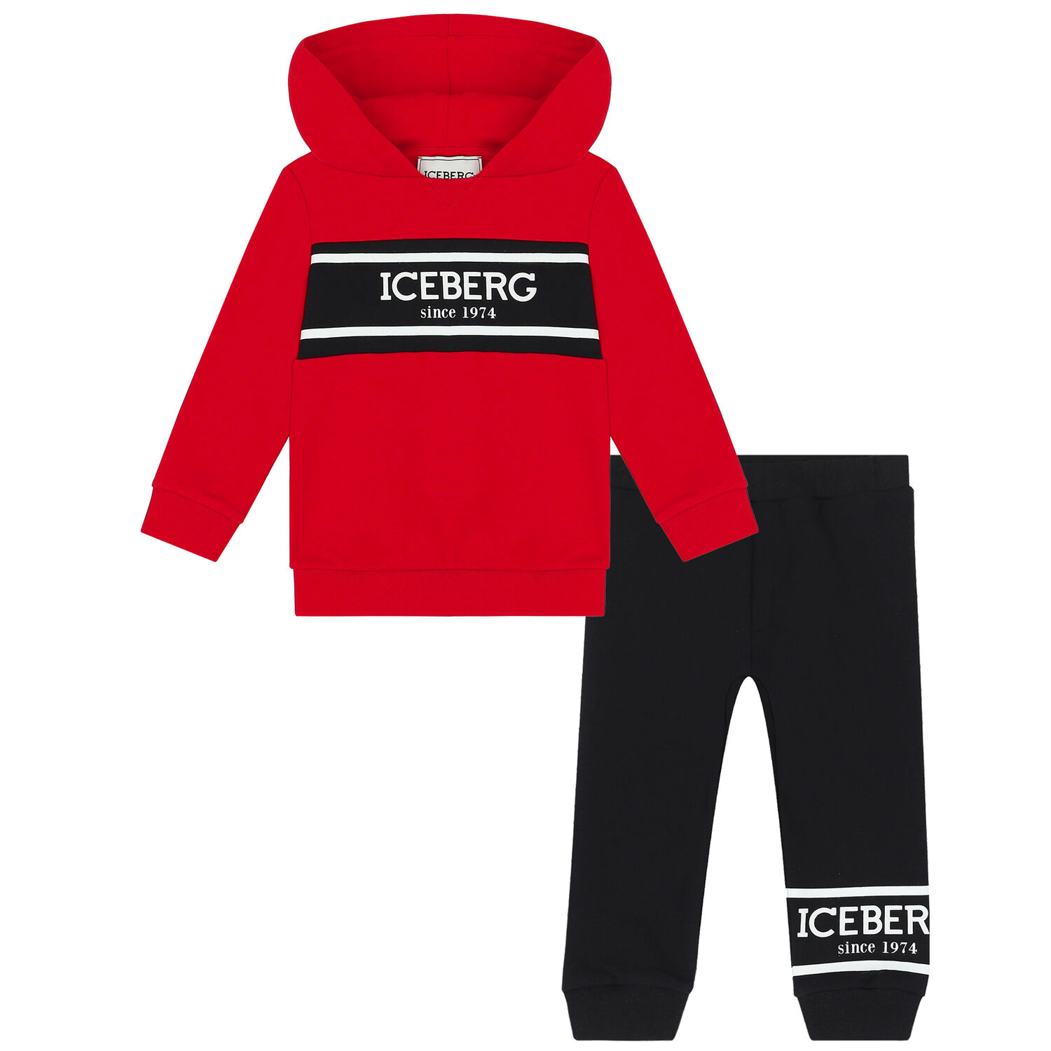 Baby Boys Red & Black Logo Tracksuit, 1, hi-res image number null