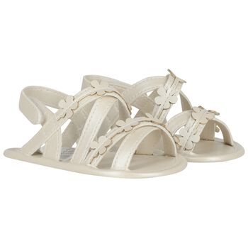 Baby Girls Ivory Flower Sandals