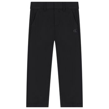 Boys Black Logo Trousers