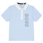 Baby Boys Navy Blue & Blue Logo Shorts Set, 2, hi-res