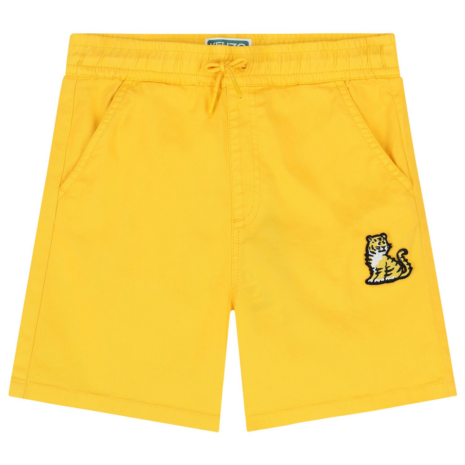 Boys Yellow Tiger Shorts, 1, hi-res