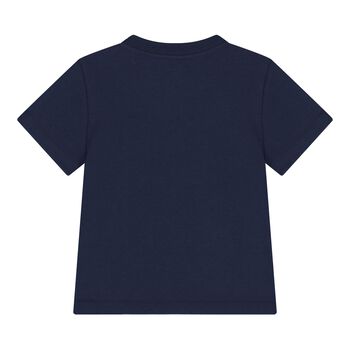 تيشيرت بولو بير للأطفال باللون الكحلي