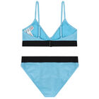 Girls Aqua Logo Ribbed Bikini, 1, hi-res