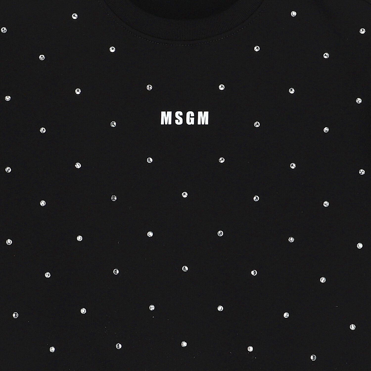 سويت شيرت بنات بالشعار باللون الاسود, 1, hi-res