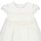 Baby Girls White Lace Dress Set, 1, hi-res