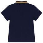 Boys Navy Blue Logo Polo Shirt, 1, hi-res