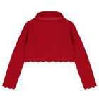 كارديجان بنات بياقه من الفرو باللون الاحمر , 3, hi-res