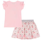 Girls Pink Perfume Bottle Skirt Set, 1, hi-res