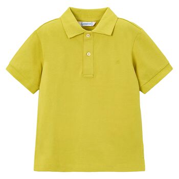 Boys Yellow Logo Polo Shirt