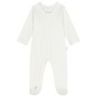 White & Beige Babygrows ( 4 Pack ), 3, hi-res