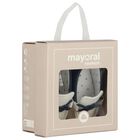 Baby Boys Ivory & Navy Blue Leather Pre Walker Moccasins, 4, hi-res