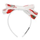 Girls White & Red Tomato Headband, 2, hi-res