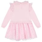 Girls Pink Ruffle Tulle Dress, 2, hi-res