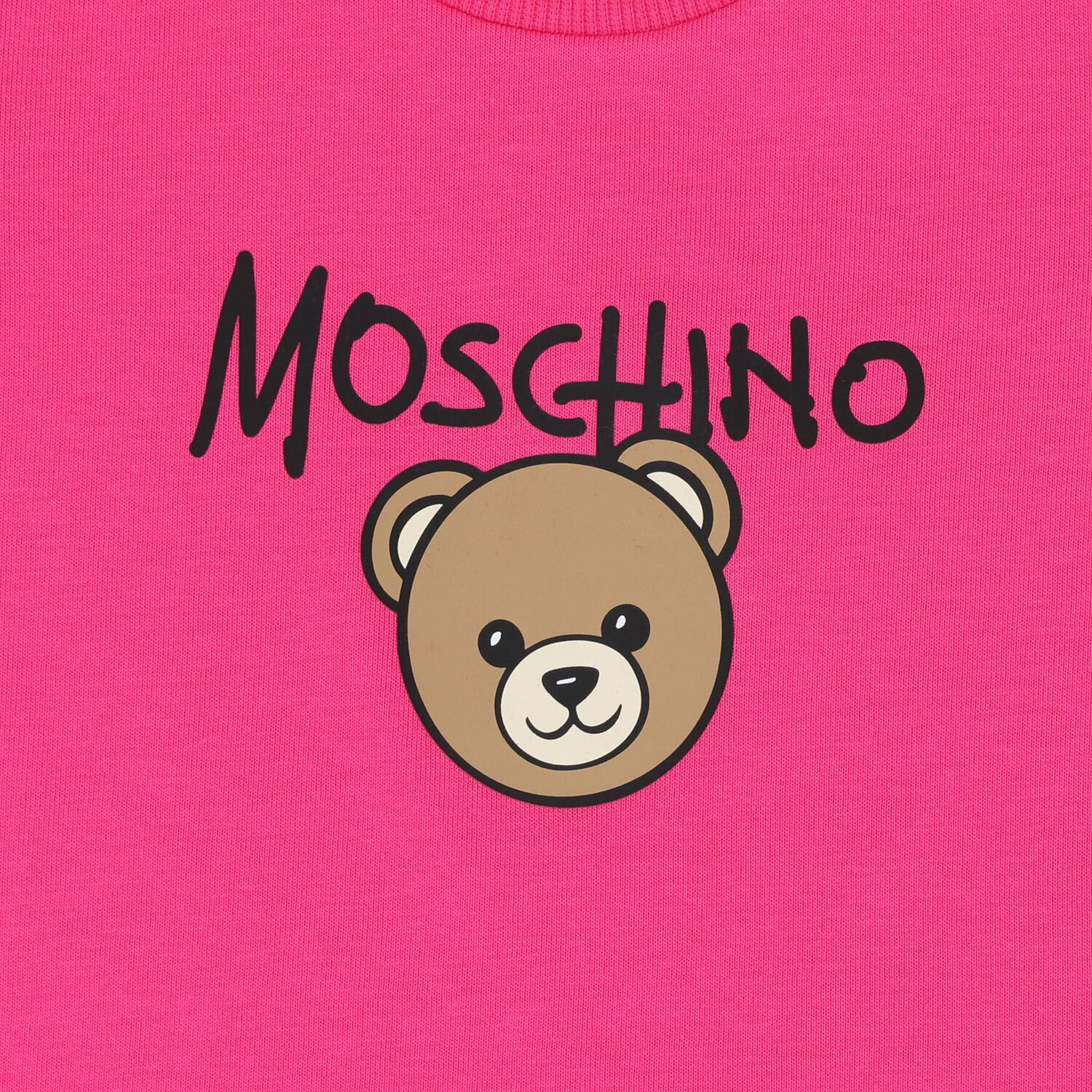 Younger Girls Pink Teddy Bear Logo T-Shirt, 4, hi-res