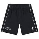 Boys Black Logo Shorts, 1, hi-res