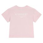 Younger Girls Pink Logo T-Shirt, 2, hi-res