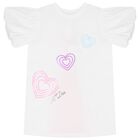 Girls White & Pink Cotton Leggings Set, 1, hi-res