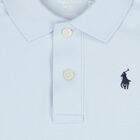 Baby Boys Blue Logo Bodysuit, 1, hi-res