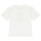 Boys White Logo T-Shirt, 1, hi-res