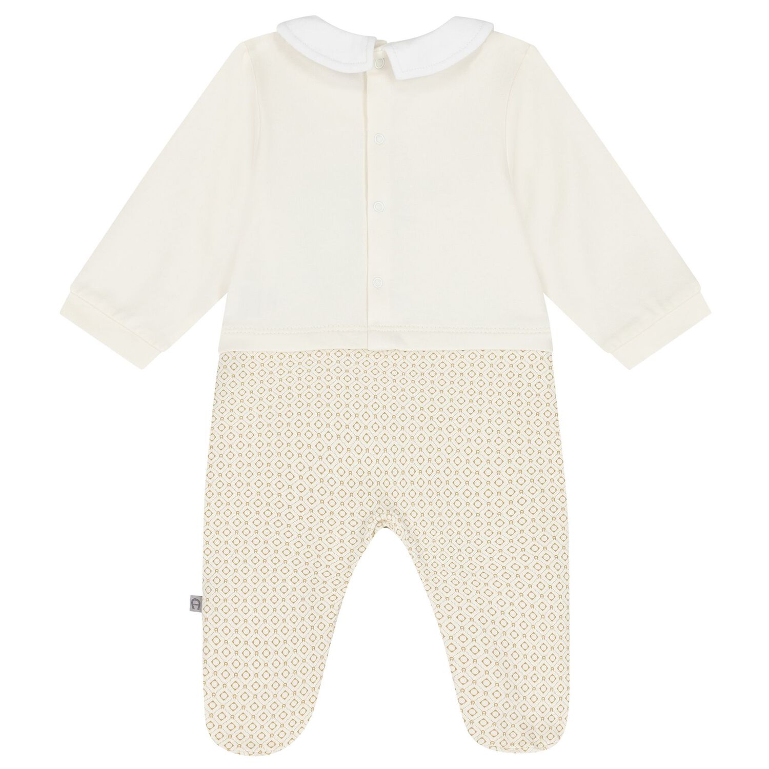 طقم أفرول بالشعار باللون العاجي, 1, hi-res image number null