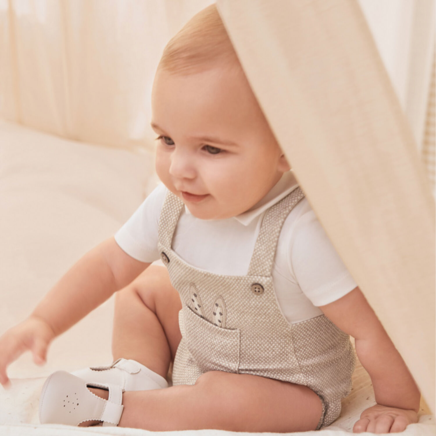 طقم رومبير وقبعة باللون الأبيض والأزرق للأولاد, 3, hi-res