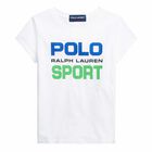 Older Girls White Logo T-Shirt, 1, hi-res